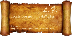 Lozinberger Flávia névjegykártya