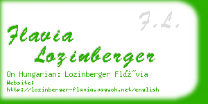 flavia lozinberger business card